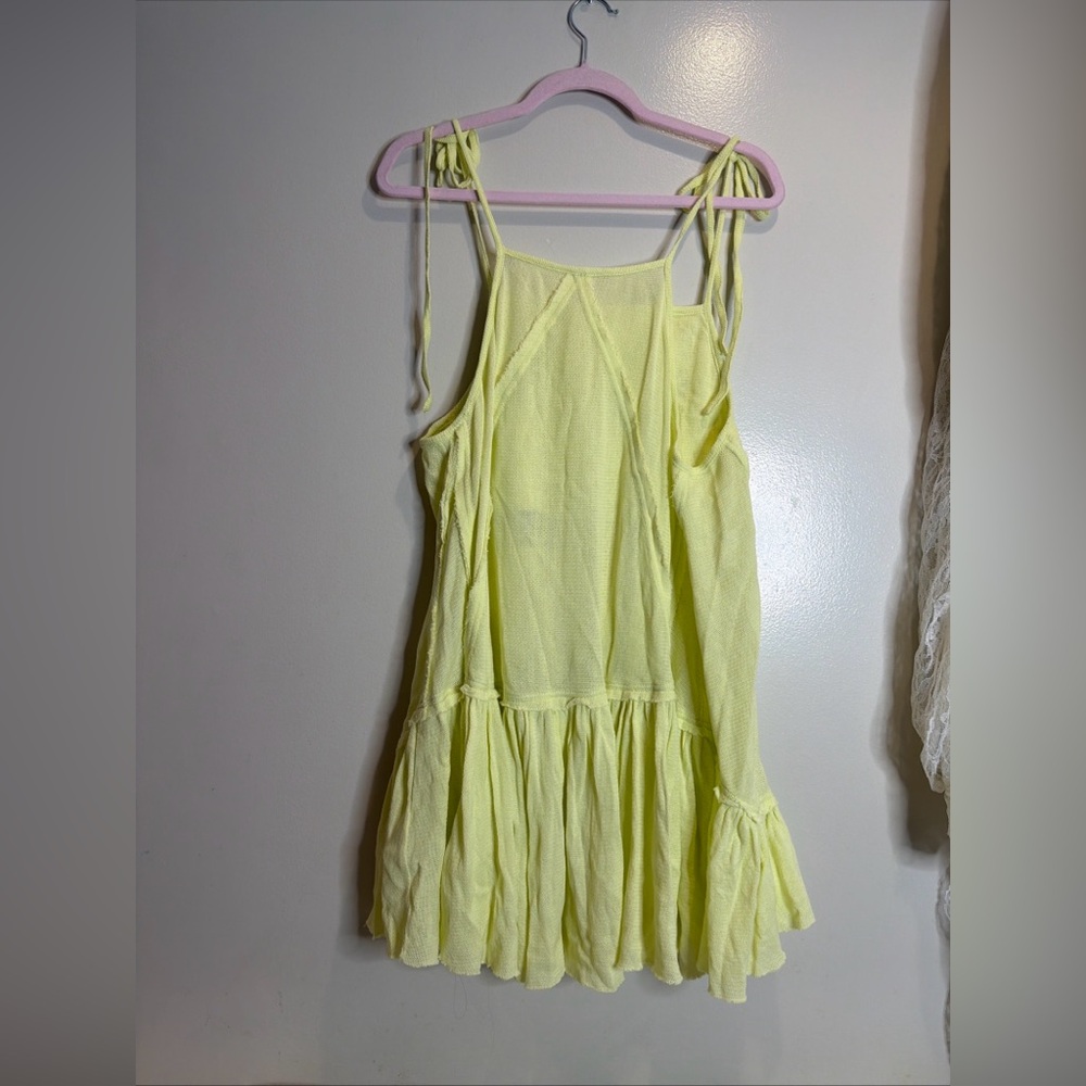 Free People Calipso Tank Longline Crochet Ruffles Tunic Coverup Dress L - Picture 8 of 8